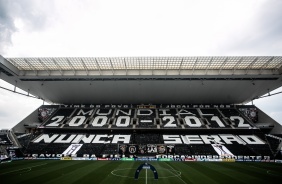 Mosaico na Neo Qumica Arena no jogo contra o Palmeiras, pelo Paulisto