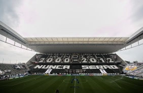 Mosaico no jogo entre Corinthians e Palmeiras, pelo Paulisto, na Neo Qumica Arena