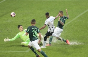 Rodrigo Varanda marcou o segundo gol do Corinthians contra o Palmeiras, na Neo Química Arena