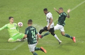 Varanda no jogo entre Corinthians e Palmeiras, na Neo Química Arena, pelo Paulistão