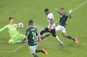 Varanda no jogo entre Corinthians e Palmeiras, na Neo Qumica Arena, pelo Paulisto