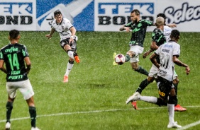 Vital no duelo contra o Palmeiras, pelo Campeonato Paulista, na Neo Química Arena