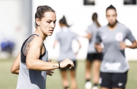 Crivelari no treino do Corinthians na Argentina em preparao para Libertadores Feminina