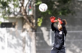 Goleira Paty no treino do Corinthians na Argentina em preparação para  Libertadores Feminina