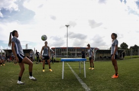 Jogadoras no treino do Corinthians na Argentina em preparao para  Libertadores Feminina