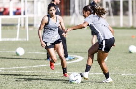 Katiuscia no treino do Corinthians na Argentina em preparao para  Libertadores Feminina