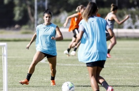 Paulinha no treino do Corinthians na Argentina em preparao para  Libertadores Feminina