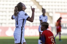 Tamires durante goleada sobre o El Nacional, pela Copa Libertadores Feminina