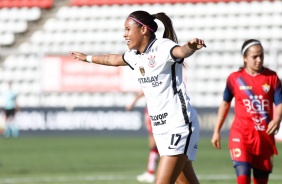 Victória comemorando gol contra o El Nacional-EQU, pela Copa Libertadores Feminina