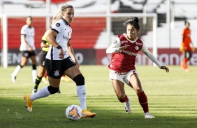 Giovanna Crivelari no duelo contra o Universitario-PER, pela Copa Libertadores Feminina