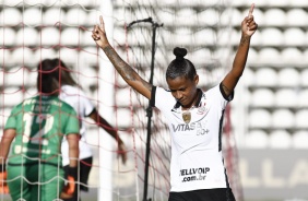 Grazi comemorando gol contra o Unviersitario Desportes-PER, pela Libertadores Feminina