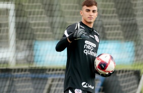 Donelli no treino do Corinthians desta tera-feira, no CT Dr. Joaquim Grava