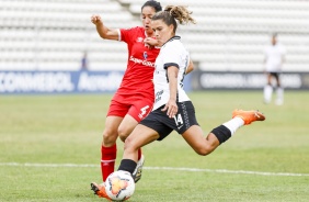 Tamires no jogo entre Corinthians e Amrica de Cali, pela Copa Libertadores Feminina