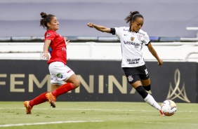 Adriana durante duelo contra o Santiago Morning pela Libertadores 2020