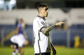 Fagner em ao pelo Corinthians contra o So Caetano pelo Campeonato Paulista 2021