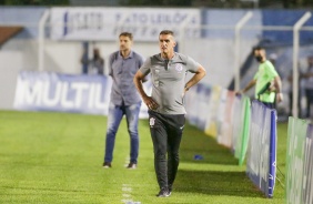 Tcnico Vagner Mancini durante partida entre Corinthians e So Caetano