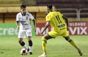 Fagner em ao no duelo entre Corinthians e Mirassol em Volta Redonda, no Rio de Janeiro