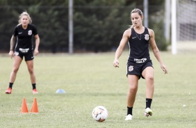 Crivelari no treino do Corinthians Feminino