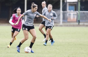 Gabi Zanotti durante atividade de hoje do Corinthians Feminino