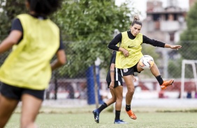 Tamires no treino do Corinthians Feminino