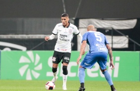 Rodrigo Varanda durante duelo entre Corinthians e So Bento, na Neo Qumica Arena