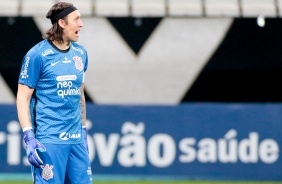 Arqueiro Cássio no jogo entre Corinthians e Ituano, pelo Paulistão, na Neo Química Arena