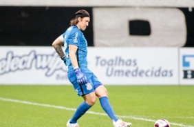 Goleiro Cássio no jogo entre Corinthians e Ituano, pelo Paulistão, na Neo Química Arena