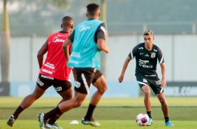 Cantillo no ltimo treino do Corinthians antes do jogo contra o Santos, pelo Paulisto