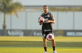 Gabriel no ltimo treino do Corinthians antes do jogo contra o Santos, pelo Paulisto
