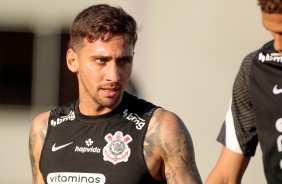Gustavo Silva no ltimo treino do Corinthians antes do jogo contra o Santos, pelo Paulisto