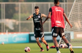 Lo Santos no ltimo treino do Corinthians antes do jogo contra o Santos, pelo Paulisto