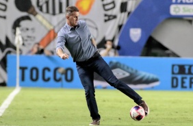 Mancini no jogo contra o Santos, na Vila Belmiro, pelo Campeonato Paulista