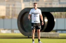 Vagner Mancini no ltimo treino do Corinthians antes do jogo contra o Santos, pelo Paulisto