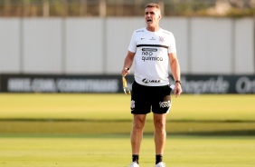 Mancini durante ltimo treino do Corinthians antes do jogo contra o Pearol, pela Sul-Americana
