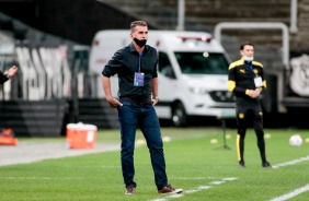 Mancini na partida entre Corinthians e Pearol, pela Copa Sul-Americana, na Neo Qumica Arena