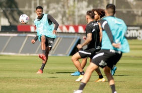 Antony no treino preparatrio para jogo entre Corinthians e Huancayo, pela Sul-Americana