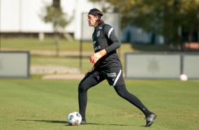 Cssio no treino preparatrio para jogo entre Corinthians e Huancayo, pela Sul-Americana