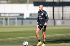 Fbio Santos no treino preparatrio para jogo entre Corinthians e Huancayo, pela Sul-Americana