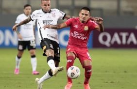 Luan em partida entre Corinthians e Huancayo, pela Copa Sul-Americana