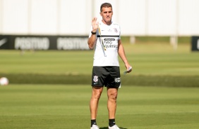 Mancini no treino preparatrio para jogo entre Corinthians e Huancayo, pela Sul-Americana