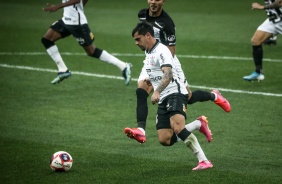 Fagner durante jogo contra a Inter de Limeira, pelas quartas de final do Campeonato Paulista 2021