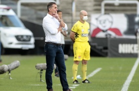 Treinador Vagner Mancini na partida contra a Inter de Limeira, pelo Paulisto 2021