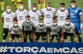 Elenco durante Dérbi entre Corinthians e Palmeiras, na Neo Química Arena, pela semifinal do Paulista