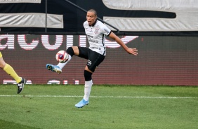 Mandaca durante Drbi entre Corinthians e Palmeiras, na Neo Qumica Arena