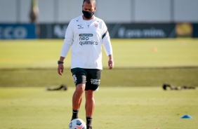 Leandro da Silva durante treino do Corinthians no CT Dr. Joaquim Grava