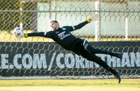 Allan Gobetti durante último treino do Corinthians antes do jogo contra o Huancayo