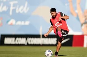 Bruno Mndez durante ltimo treino do Corinthians antes do jogo contra o Huancayo