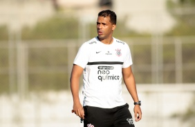 Fernando Lázaro durante último treino do Corinthians antes do jogo contra o Huancayo