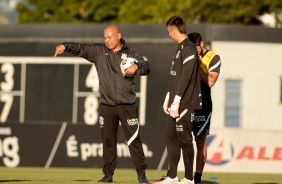 Mauro da Silva e Donelli durante último treino do Corinthians antes do jogo contra o Huancayo