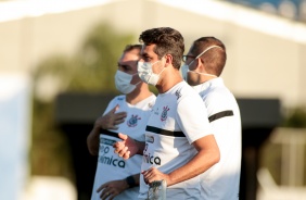 Trio de interinos comanda o treino do Corinthians no CT Joaquim Grava